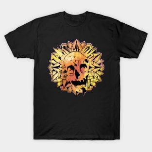 Skull Flower Sun Flower T-Shirt